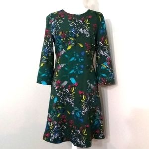 Banana Republic Dark Green Fit & Flare Dress
